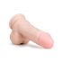 Easytoys - přísavný dildo s varlaty (17,5 cm) - přírodní