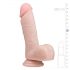 Easytoys - přísavný dildo s varlaty (17,5 cm) - přírodní