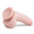 Easytoys - přísavkový dildó s varlaty (20cm) - přírodní