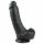 Easytoys - přísavný dildo s varlaty (20 cm) - černý