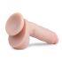 Easytoys - přísavný dildo s varlaty (22,5cm) - přírodní