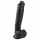 Easytoys - přísavkový velký dildo s varlaty (26,5 cm) - černý