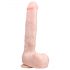 Easytoys - přísavný velký dildo s varlaty (29,5 cm) - přírodní