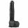 Easytoys - velký přísavný dildo s varlaty (29,5 cm) - černý