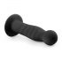 Easytoys Žebrované - přísavkové anální dildo (14 cm) - černé