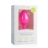 Easytoys Diamond - anální plug s bílými kameny (střední) - růžový