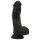 Realistický dildo s varlaty - 12 cm (černý)