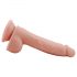 Mr. Dixx 7.6 - přísavné dildo s varlaty - přírodní (19,5cm)