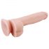 Mr. Dixx 7.6 - přísavné dildo s varlaty - přírodní (19,5cm)