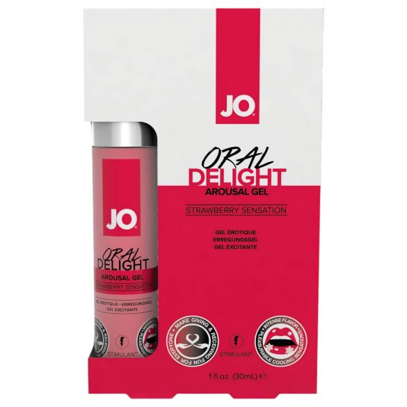 System JO Jablečná rozkoš - chladivý jedlý gel - jahoda (30 ml)