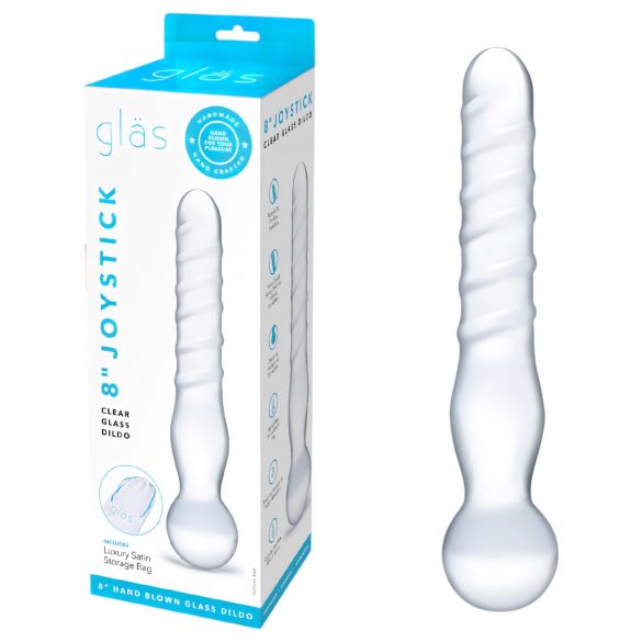 GLAS - oboustranné skleněné dildo (průhledné)