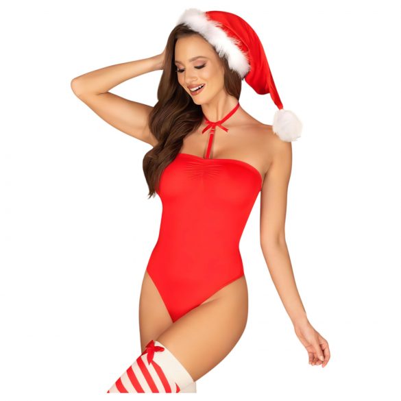 Obsessive Kissmas - vánoční body set (červený)