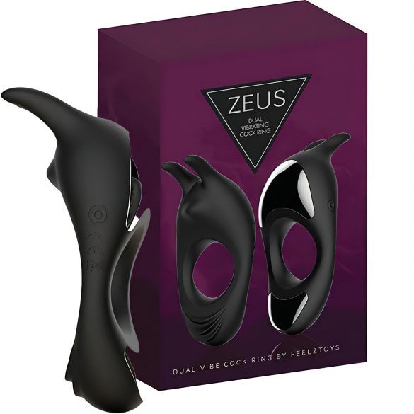 FEELZTOYS Zeus - dobíjecí vibrační erekční kroužek (černý)